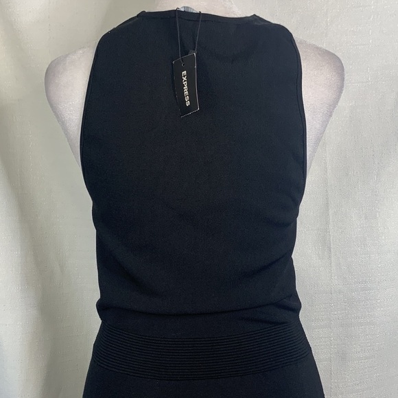 Express Black Sleeveless Fit And Flare Sweater Dress- NWT - Picture 13 of 15
